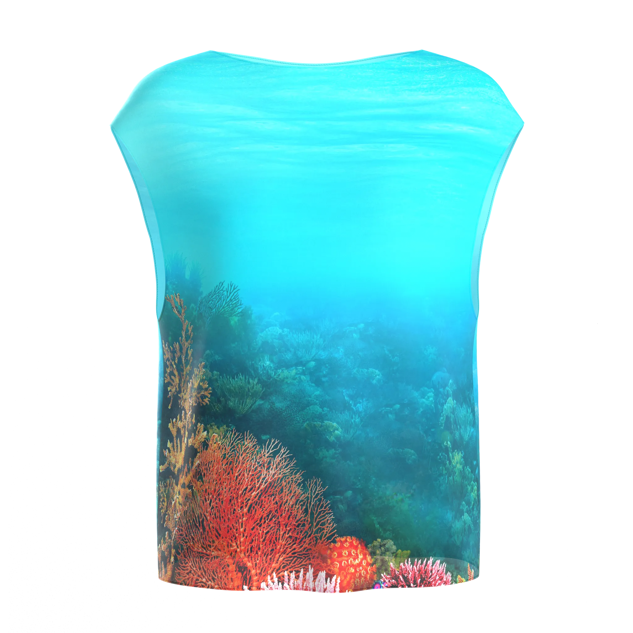 Boat Neck Corals Blouse