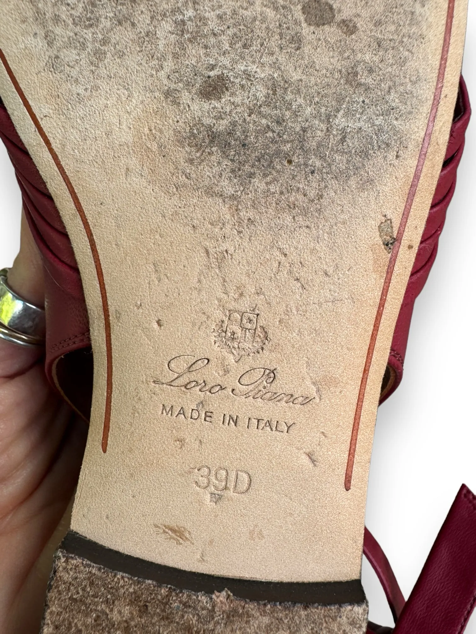 Loro Piana Shoe Size 8 Red Flats