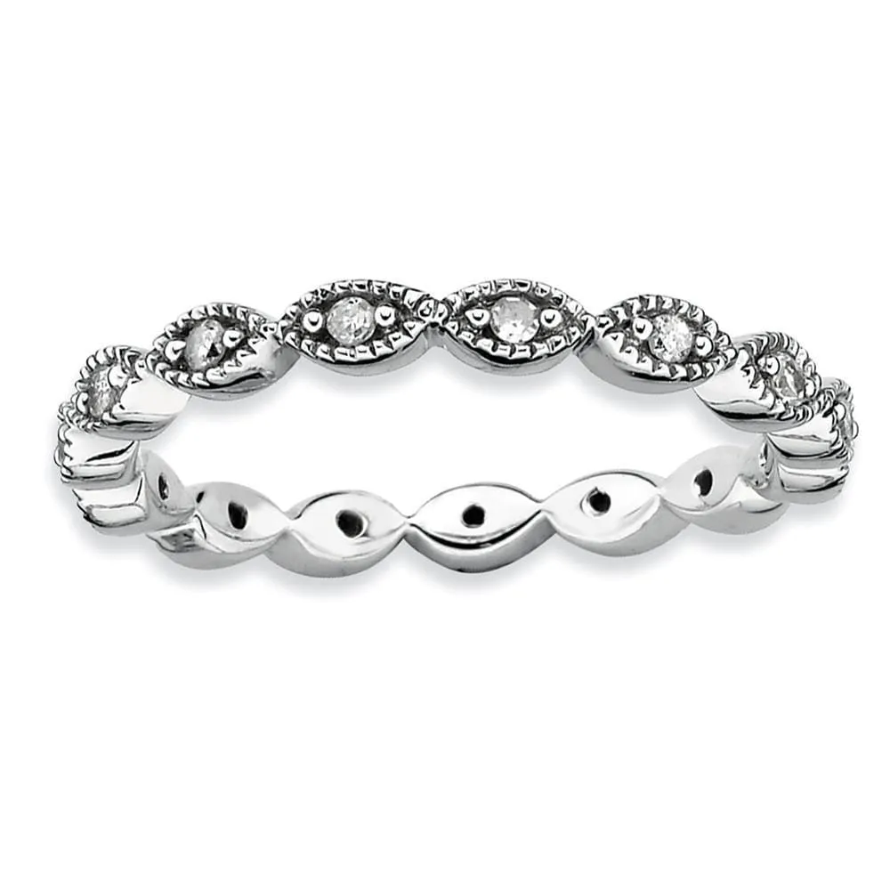 Sterling Silver Stackable Expressions Diamond Ring