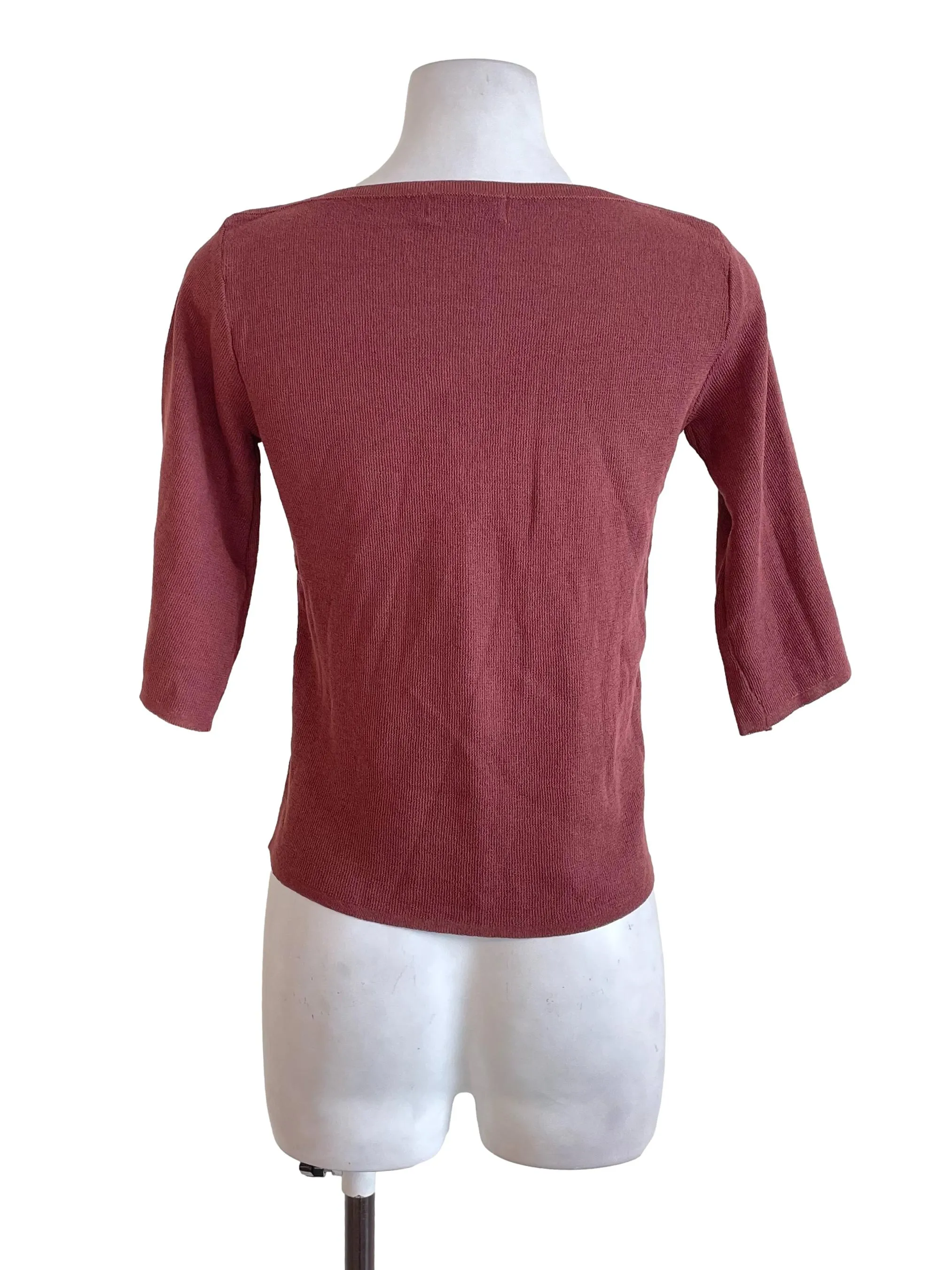 Tawny Brown Split Sleeves Top