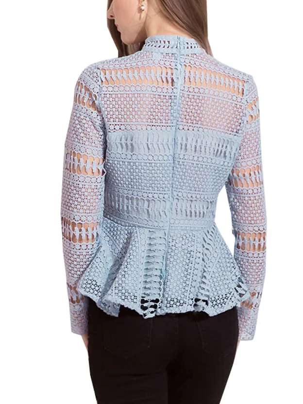 Women New Chiffon Lace Top Shirt